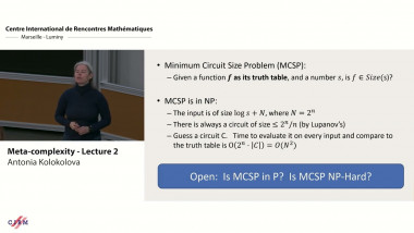Meta-complexity - Lecture 2