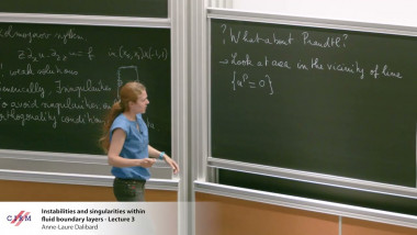 Instabilities and singularities within fluid boundary layers - lecture 3