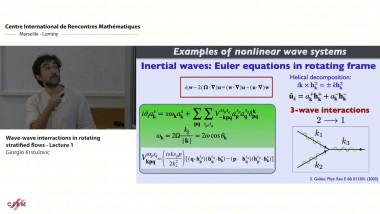 Wave-wave interactions in rotating stratified flows - lecture 1