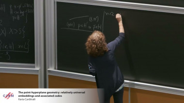 The point-hyperplane geometry: relatively universal embeddings and associated codes