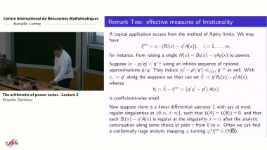 The arithmetic of power series - Lecture 2