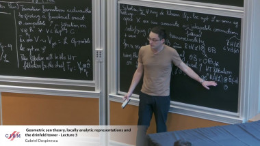 Geometric sen theory, locally analytic representations and the drinfeld tower - lecture 3