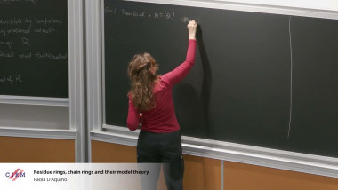 Residue rings, chain rings and their model theory