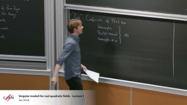 Singular moduli for real quadratic fields - Lecture 1