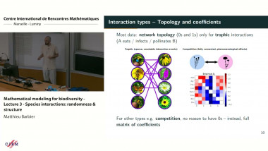 Mathematical modeling for biodiversity - Lecture 3 -  species interactions: randomness & structure