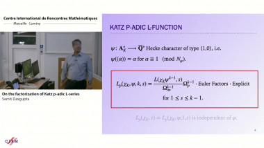 On the factorization of Katz $p$-adic $L$-series