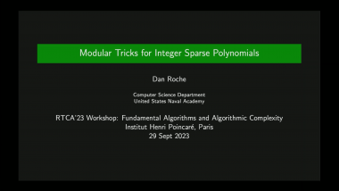 Modulus tricks for integer sparse polynomials