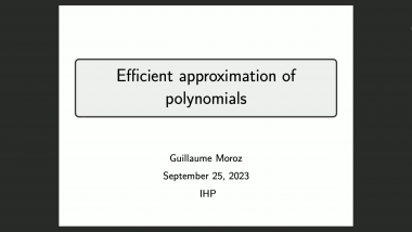 Efficient approximation of polynomials