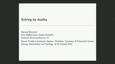 Solving by duality