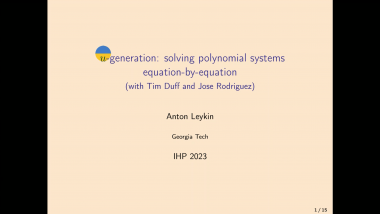 u-generation: solving systems of polynomials equation-by-equation
