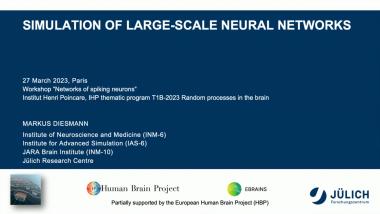 Simulation of large-scale neural networks - Part 1