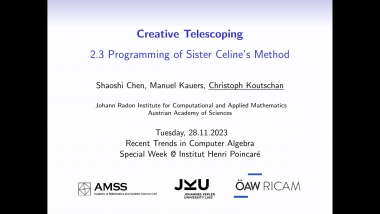 Creative Telescoping - Part 6