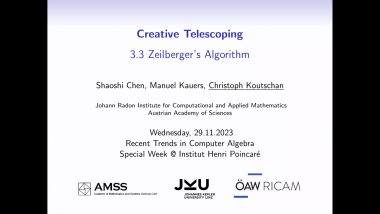 Creative Telescoping - Part 9