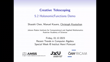 Creative Telescoping - Part 13