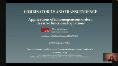 Combinatorics and Transcendence: Applications of Inhomogeneous order 1 iterative functional equations