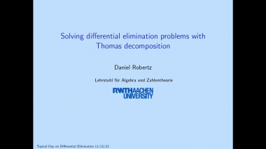 Solving differential elimination problems with Thomas decomposition