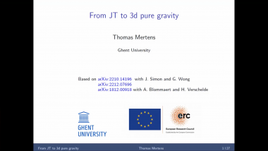 From JT to 3d pure gravity