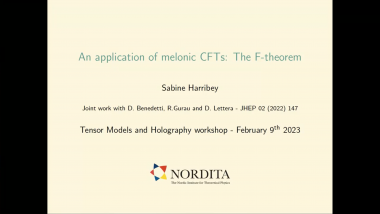 An application of melonic CFTs: The F-theorem