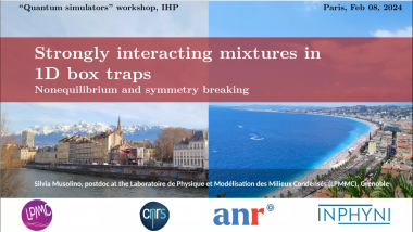 Strongly interacting mixtures in 1D box traps: nonequilibrium dynamics and symmetry breaking