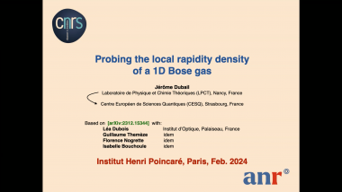 Probing the local rapidity distribution of a 1D Bose gas