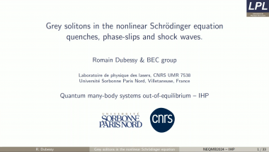Grey solitons in the nonlinear Schrödinger equation: quenches, phase-slips and shock waves