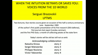 When the intuition betrays or saves: messages from the 1D world - Part 1