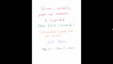 Groups, subshifts, graphs, and randomness