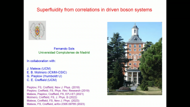 Superfluidity from correlations in driven boson systems