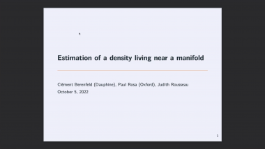 Bayesian nonparametric estimation of a density living near an unknown manifold