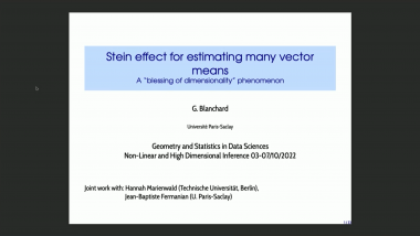 Stein effect for estimating many vector means: a "blessing of dimensionality" phenomenon