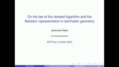 On the law of the iterated logarithm and Bahadur representation in stochastic geometry