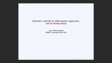 Geometric methods for Diffeomorphic registration, and the KeOps library
