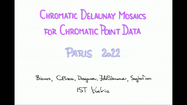Chromatic Delaunay mosaics for chromatic point data