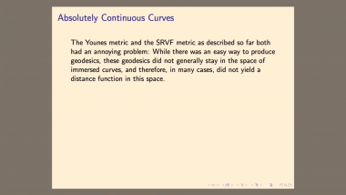 Geometry of Shape Spaces of Curves and Surfaces - Part 7