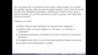 Riemannian Geometry on Lie Groups - Part 1