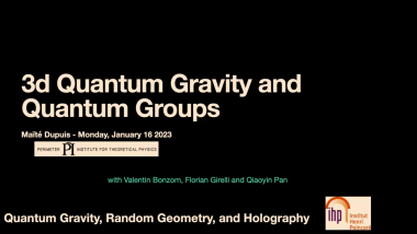 3D quantum gravity and quantum groups