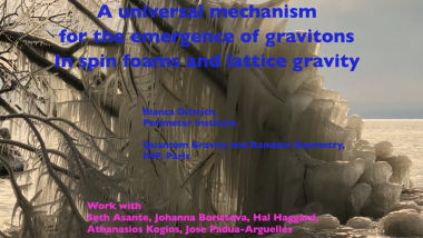 A universal mechanism for the emergence of gravitons from effective spin foams and lattice gravity