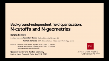 Background-independent field quantization: N-cutoffs regularization and N-geometries