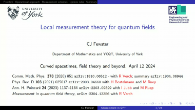 Local measurement theory for quantum fields