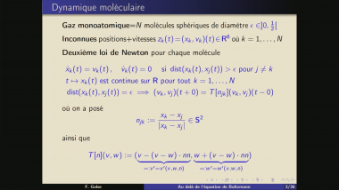 [1198] Validité de la théorie cinétique des gaz : au-delà de l'équation de Boltzmann