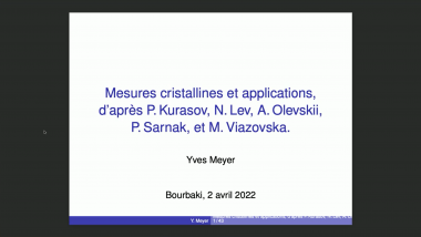 [1194] Mesures cristallines et applications