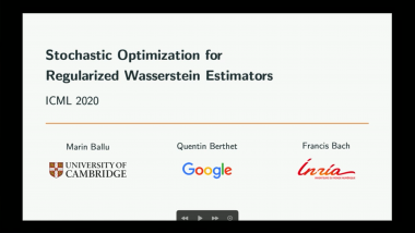 Stochastic optimization for entropic optimal transport