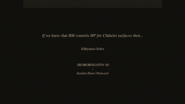 If we knew that BM controls HP for Châtelet surfaces then...