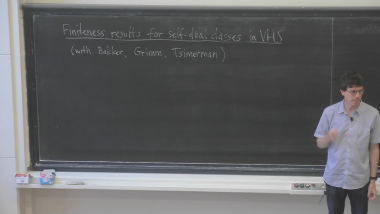 Finiteness for self-dual classes in variations of Hodge structure