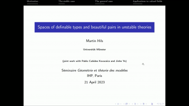 Spaces of definable types and beautiful pairs in unstable theories