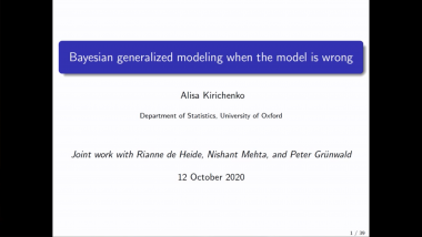 Bayesian generalized modeling when the model is wrong