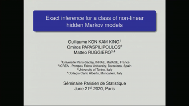 Exact inference for a class of non-linear hidden Markov models on general state spaces