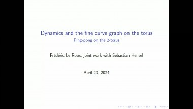 Around the fine curve graph of the torus