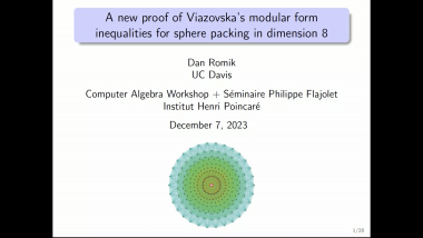 A new proof of Viazovska's modular form inequalities for sphere packing in dimension 8
