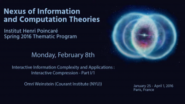 Interactive Information Complexity and Applications : Interactive Compression - Part I/1
